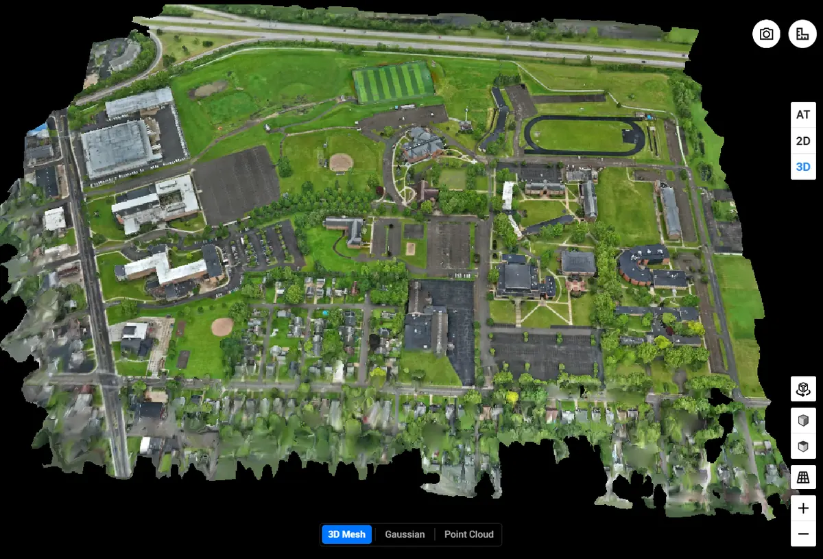 3D aerial mapping model of the Malone University campus